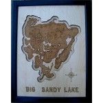 Big Sandy Lake Framed Wood Art, Aitkin County, MN 