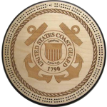 Coast Guard Seal Cribbage Board
