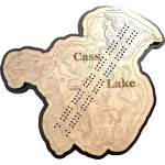 Cass Lake, Beltrami & Cass Counties, MN Cribbage Board