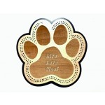 Dog Paw (Live, Love, Woof) Cribbage Board