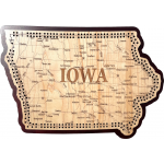 Iowa Map Cribbage Board