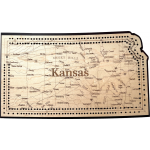 Kansas Map Cribbage Board