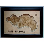 Lake Miltona Framed Wood Art, Douglas County, MN
