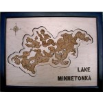 Lake Minnetonka Framed Wood Art, Hennepin County, MN