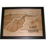 Lake Osakis Framed Wood Art, Todd County, MN