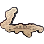 Lake Ossawinnamakee, Crow Wing County, MN Cribbage Board