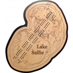Lake Sallie, Becker County, MN Cribbage Board