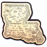 Louisiana Map Cribbage Board