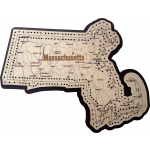 Massachusetts Map Cribbage Board