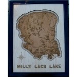 Mille Lacs Lake Framed Wood Art, Mille Lacs County, MN