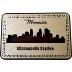 Minneapolis, MN Skyline Cribbage Board