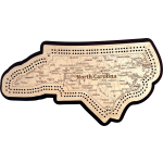 North Carolina Map Cribbage Board