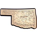Oklahoma Map Cribbage Board