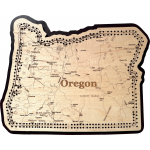 Oregon Map Cribbage Board