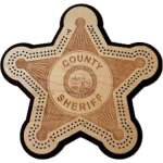 Sheriff Badge Cribbage Board