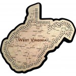 West Virginia Map Cribbage Board