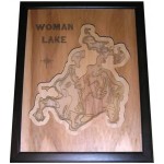 Woman Lake Framed Wood Art, Cass County, MN