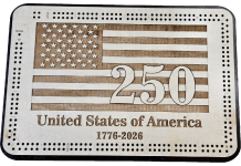 USA 250 Years Cribbage Board