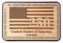 USA 250 Years Cribbage Board
