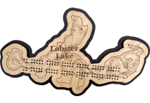 Lobster Lake, Douglas County, MN Cribbage Board