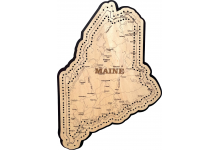 Maine Map Cribbage Board