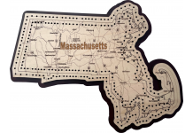 Massachusetts Map Cribbage Board