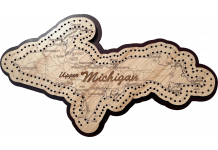 Upper Michigan Map Cribbage Board