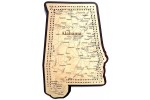 Alabama Map Cribbage Board
