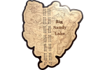Big Sandy Lake, Aitkin County, MN Cribbage Board