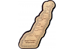 Door County, WI Map Cribbage Board