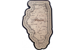 Illinois Map Cribbage Board