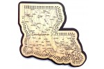Louisiana Map Cribbage Board