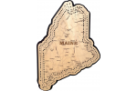 Maine Map Cribbage Board