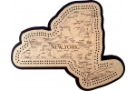New York Map Cribbage Board