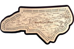 North Carolina Map Cribbage Board