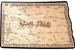 North Dakota Map Cribbage Board
