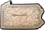 Pennsylvania Map Cribbage Board
