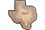Texas Map 4 Track Cribbage Board